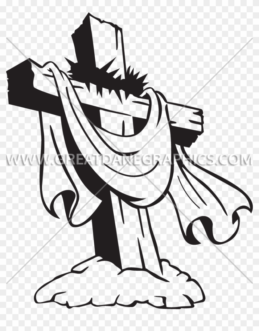 Cross On Hill Clip Art At Clker - Cartoon #888524