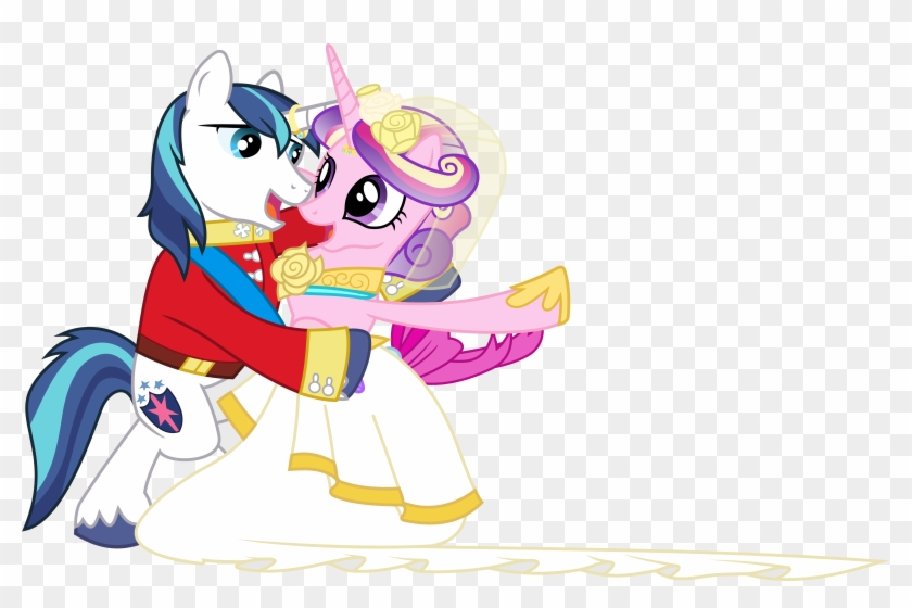 Princess Cadance My Little Pony Friendship Is Magic - Shining Armor And Princess Cadence Kiss #888546