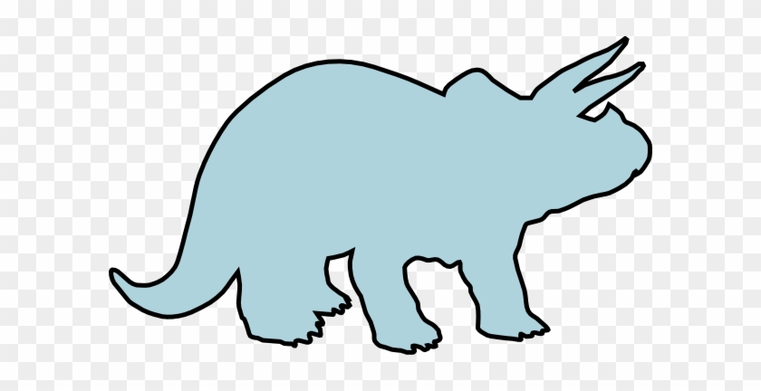 Light Blue Triceratops Clip Art At Clker Blue Triceratops - Dinosaur Outline #888646