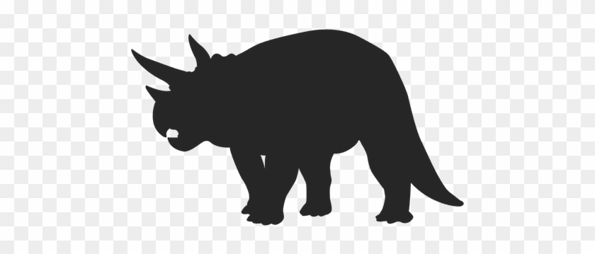 Triceratops Clipart Transparent - Silhueta Dinossauro #888659