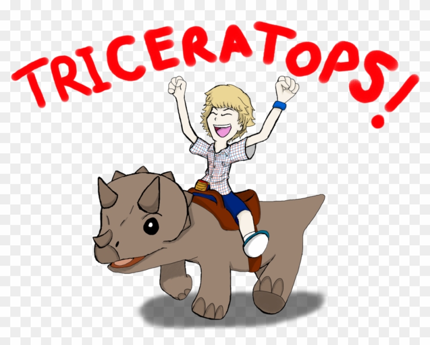 I Wanna Ride The Triceratops By Kidtyranno - Cartoon #888724