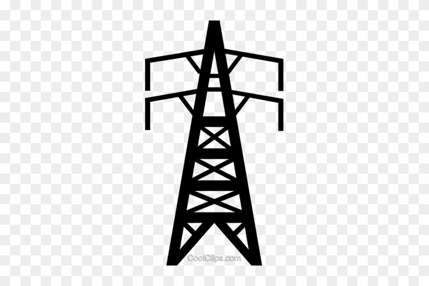 Symbol Of A Hydro Electric Tower Royalty Free Vector - Electric Tower #888805
