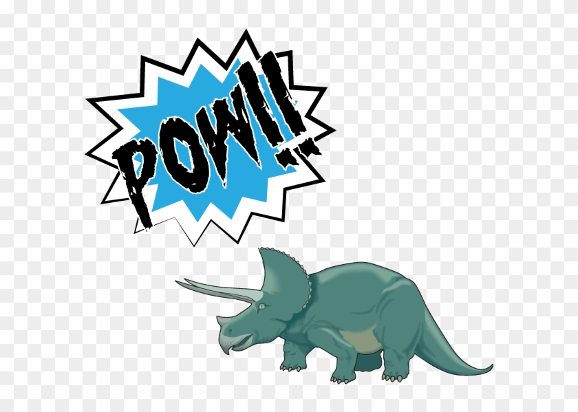Battle Text Attack Of The Dinosaurs Messages Sticker - Triceratops #888829