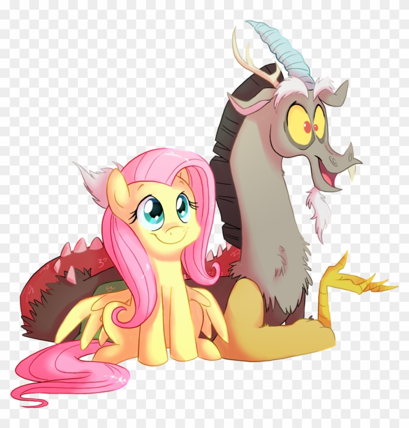 Fluttershy And Discord By Fillyblue By C-puff - Fluttershy #888880