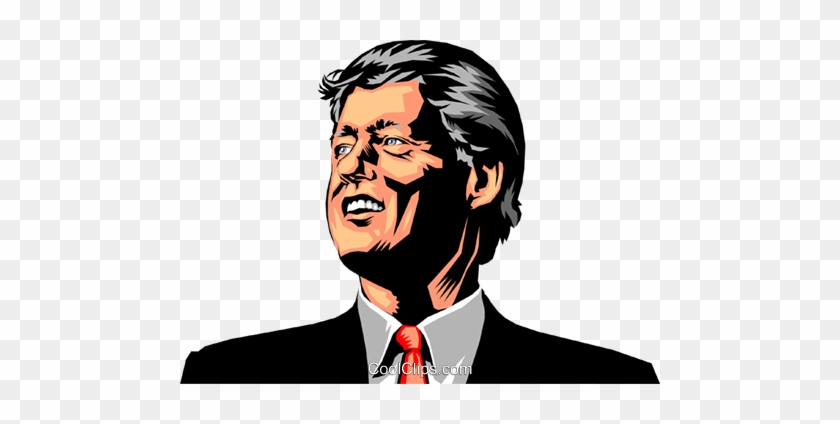 Bill Clinton Royalty Free Vector Clip Art Illustration - Illustration #889179