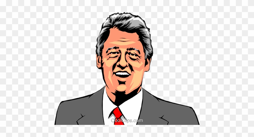 Bill Clinton Royalty Free Vector Clip Art Illustration - Bill Clinton Cartoon Transparent #889213