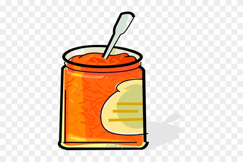 Jar Of Marmalade Royalty Free Vector Clip Art Illustration - Marmalade Clipart #889228
