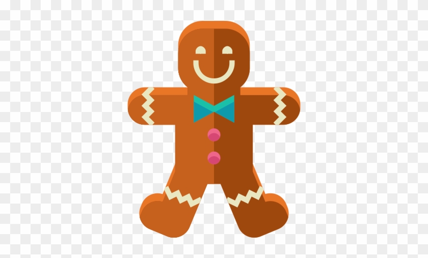 Flat Christmas Icons - Gingerbread #889243