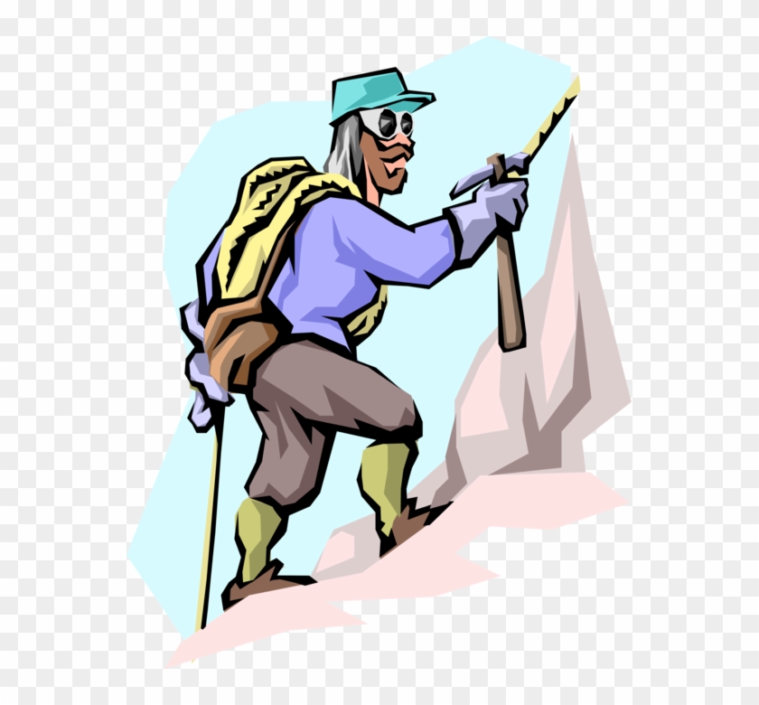 Vector Illustration Of Mountain Climbing Expedition - Inequality #889269