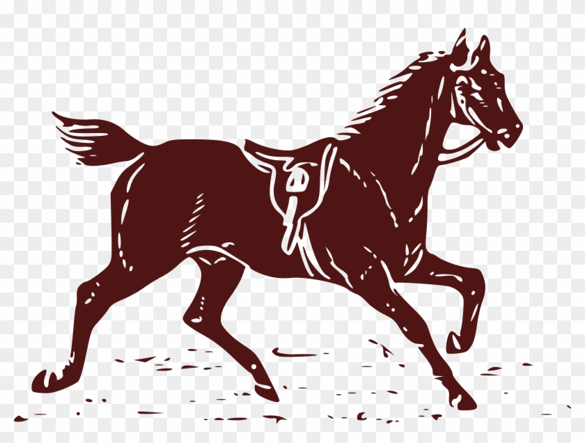 Onlinelabels Clip Art Horse With Saddle Rh Onlinelabels - Horse With Saddle Art #889352