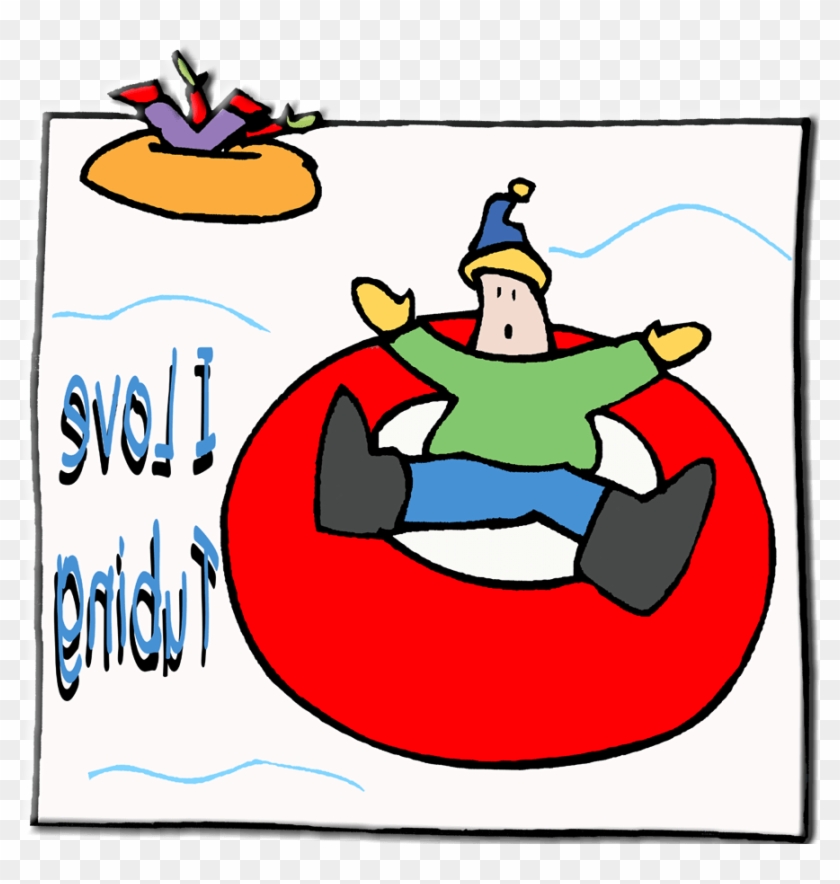 Kids Snow Tubing Clipart - Cartoon Christmas Pudding #889404