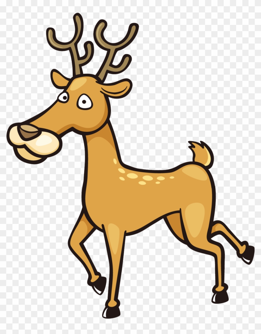 Drawn Cartoon Deer - Drawing #889521