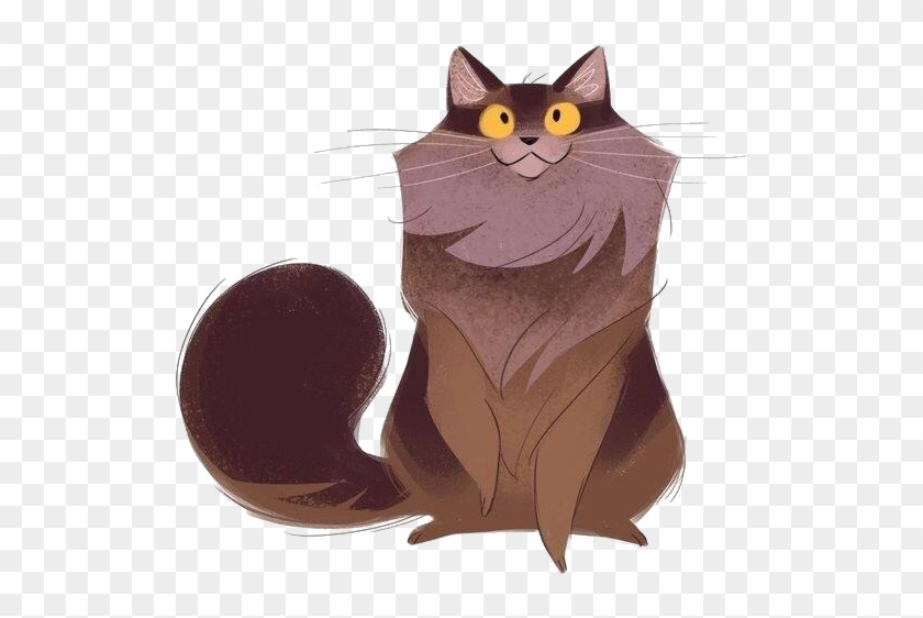 Maine Coon Selkirk Rex Kitten Drawing Illustration - Cat Illustration #889630