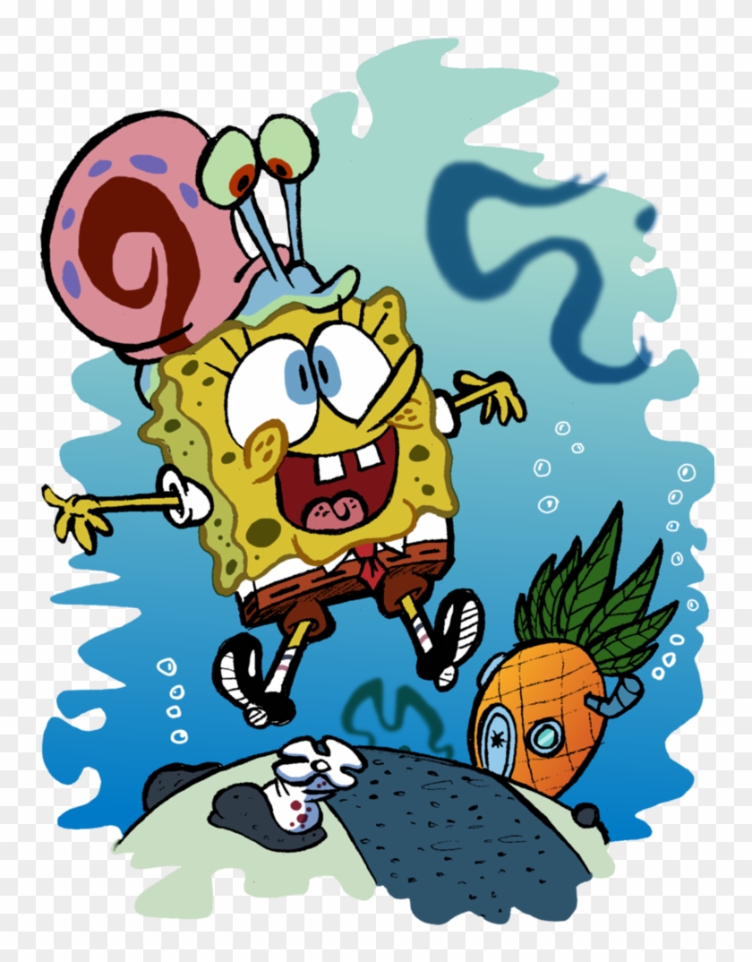 Free Pictures Of Spongebob And Gary By Eeyorbstudios - Spongebob And Gary Fanart #889664