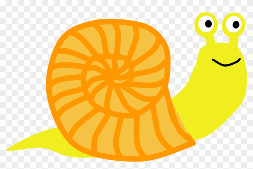 Clip Art Of Snails 2 Image - Yellow Snail Clipart #889786