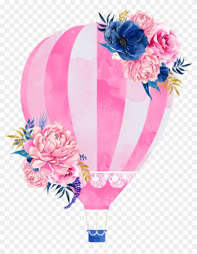 Wedding Invitation Hot Air Balloon Clip Art - Hot Air Balloon Drawing #889819