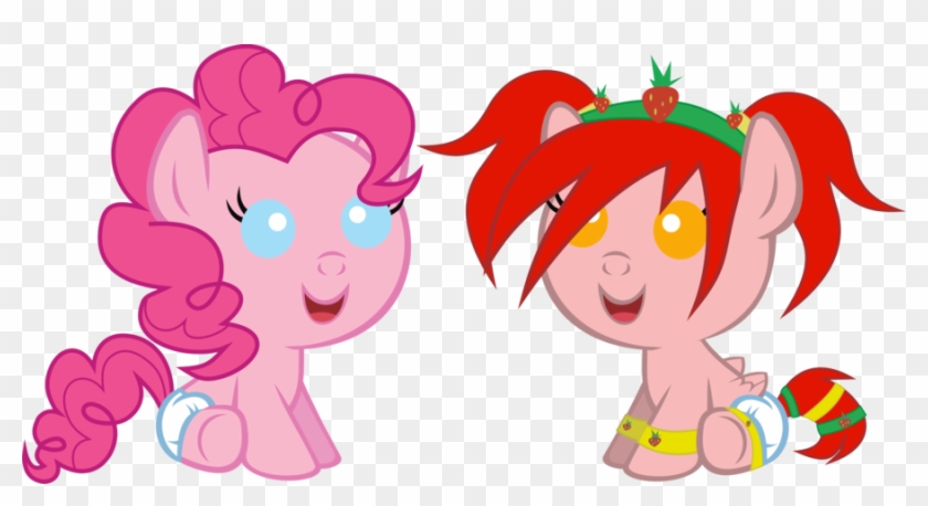 Babies Pinkie Pie And Strawberry Cream By Bianca Ink - Digital Art #889825