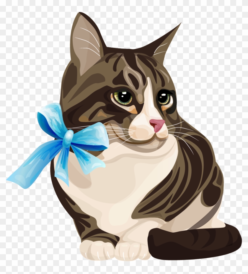 Siamese Cat Kitten Tabby Cat Clip Art - Vector Painting Cat #889858