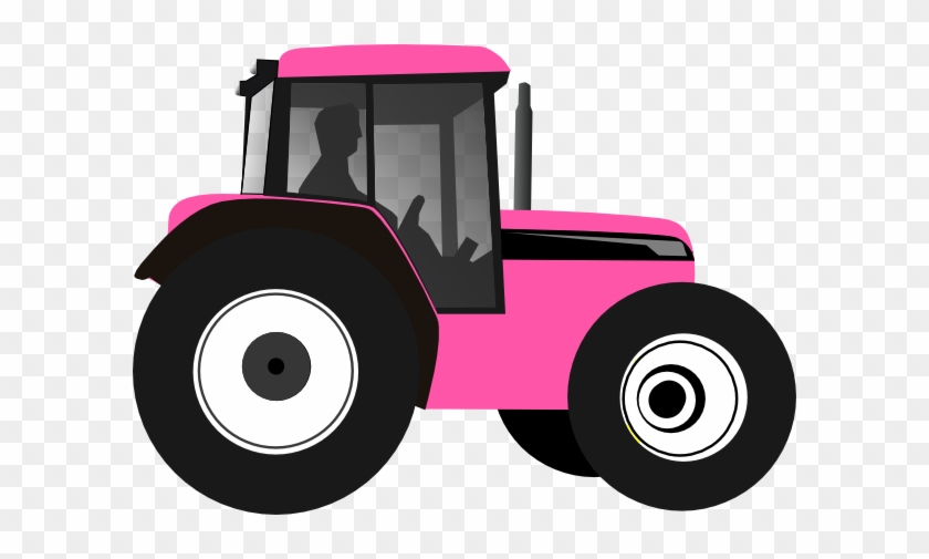 Tractor Pink Clip Art At Clker - Pink Tractor Clipart #889994