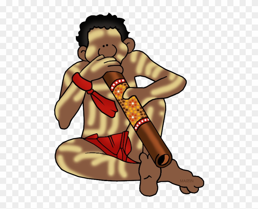 Indigenous Australians Didgeridoo Art Clip Art - Aboriginal Man Clipart #890114