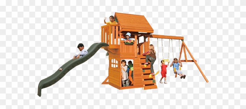 Awesome Cedar Summit Playset Made Of Wood In Double - Cedar Summit Grandview Deluxe Wooden Play Set #890193