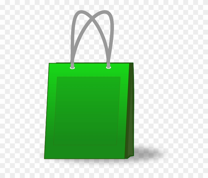 Green Bag, Shop, Shopping, Bazaar, Mall, Materials, - Green Shopping Bag Clipart #890199
