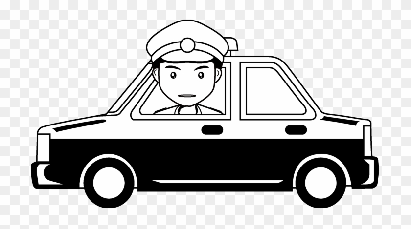 Police Car Clip Art Clipart - Police Car Clipart Black And White #890400