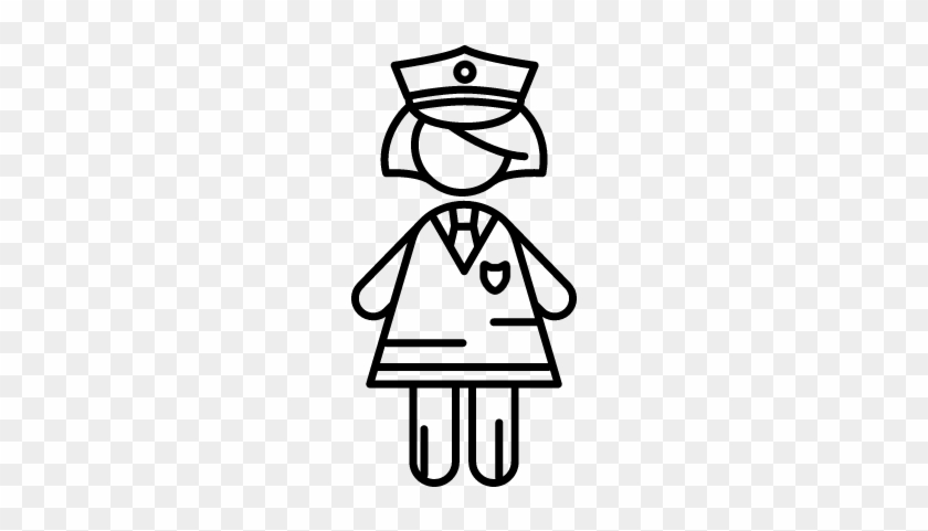 Police Woman Vector - Icono De Mujer Policia #890586