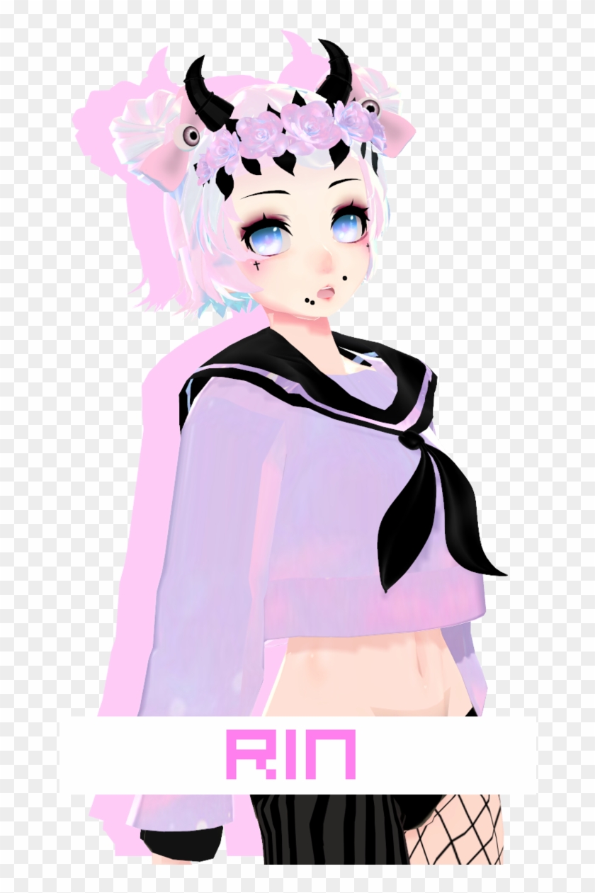 Tda Pastel Goth Rin By Thisiskenz - Mmd Pastel Goth Rin #890633