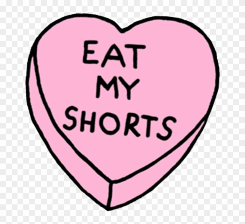 Thebrealfastclub Pastel Goth Pastelgoth Pink Heart - Eat My Shorts Heart #890731