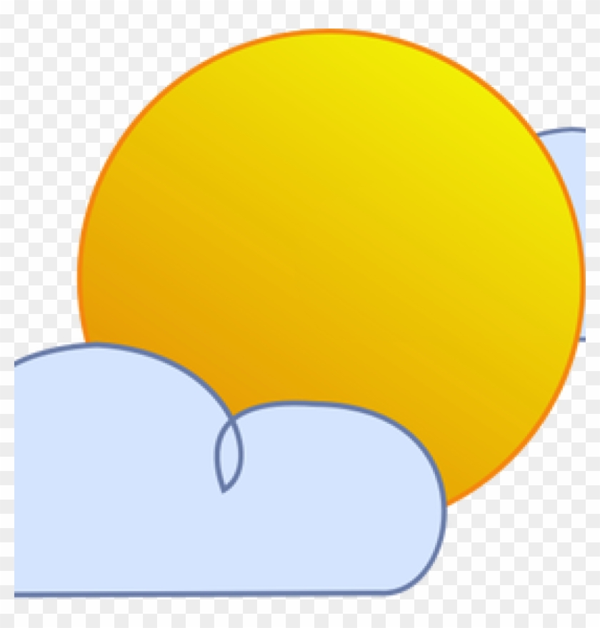 Partly Cloudy Clipart Blue And Yellow Symbol For Sky - Clip Art #890828