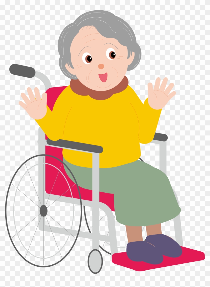 Cartoon Old Age - Old Woman On Wheelchair Cartoon Transparent - Free  Transparent PNG Clipart Images Download