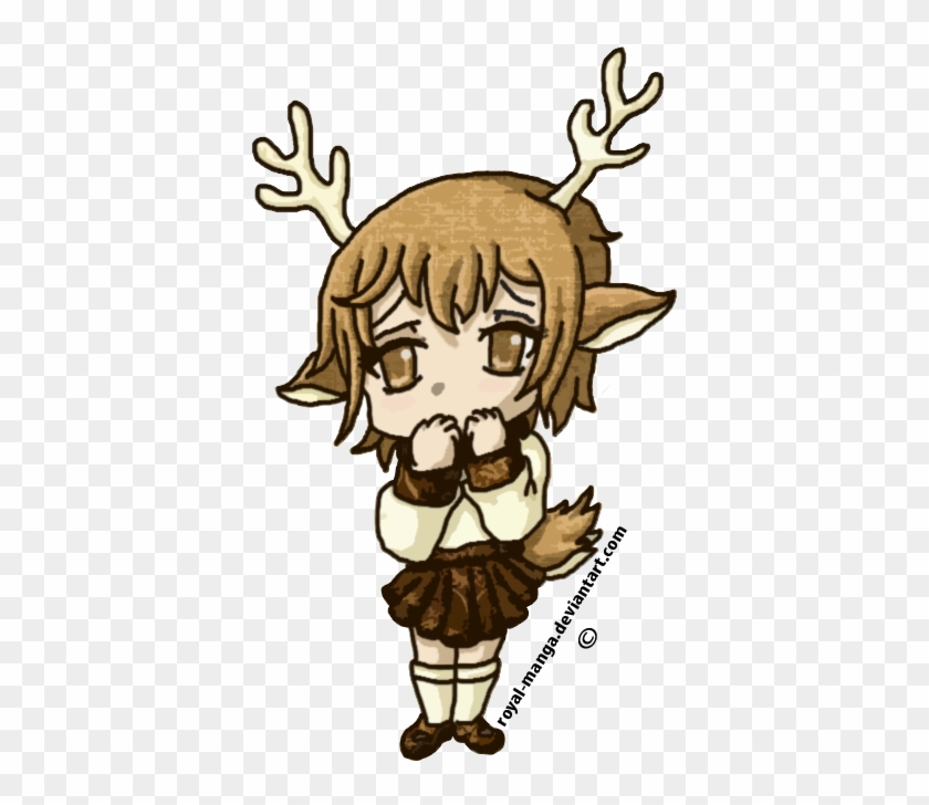 Chibi Reindeer Girl By Royal Manga On Deviantart Rh - Reindeer Chibi #891139