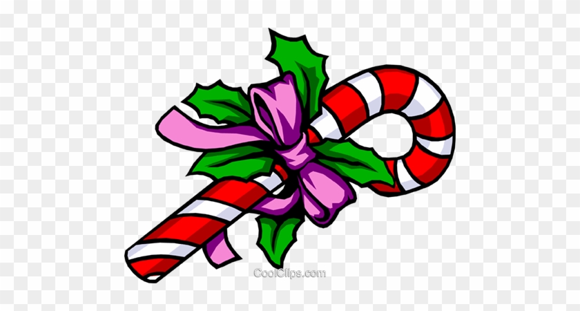 Christmas Candy Cane Royalty Free Vector Clip Art Illustration - Christmas Cartoon Candy Cane #891143