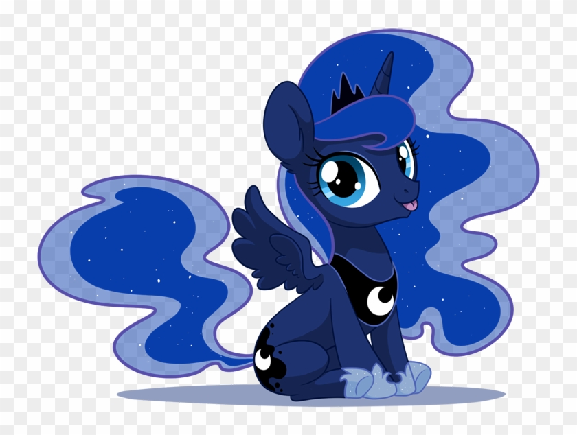Miikanism, Cute, Filly, Princess Luna, Safe, Sitting, - My Little Pony Cute Luna #891231