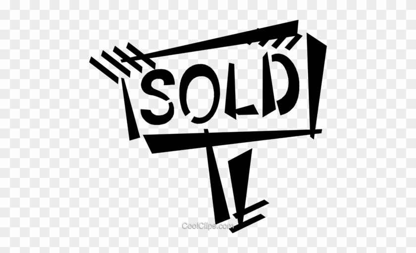 Sold Sign Royalty Free Vector Clip Art Illustration - Sold Sign Royalty Free Vector Clip Art Illustration #891245