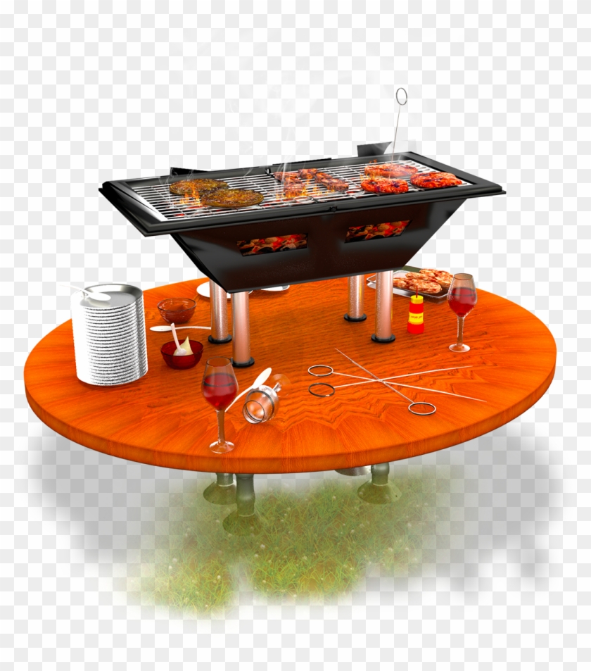 Barbecue Grill Table Churrasco - Coffee Table #891290