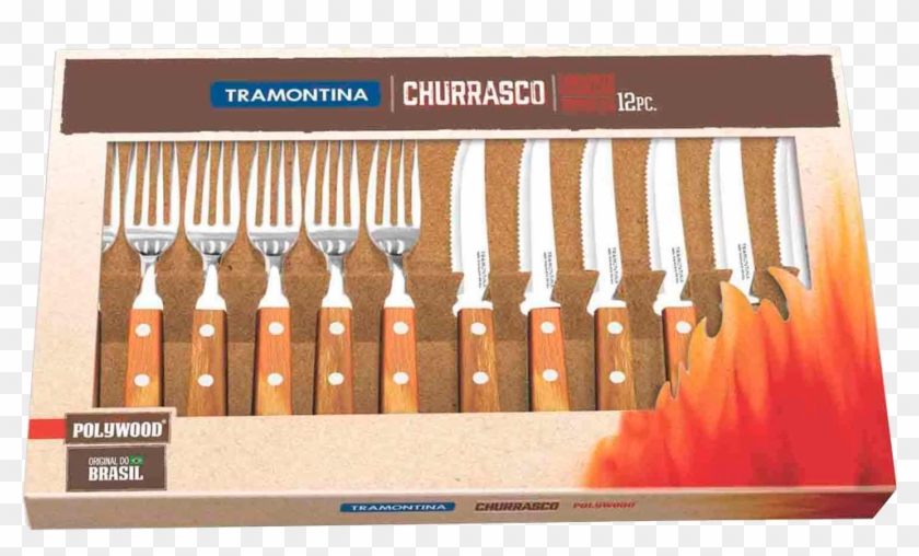 Jogo De Talheres Para Churrasco Tramontina Polywood - Tramontina Churrasco Set Of 12 Steak Knives #891372