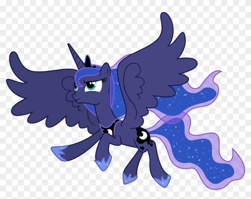 سلام ^ ^ برگشتم با عکس های بانوی شب و تاریکی - My Little Pony Luna Flying #891426