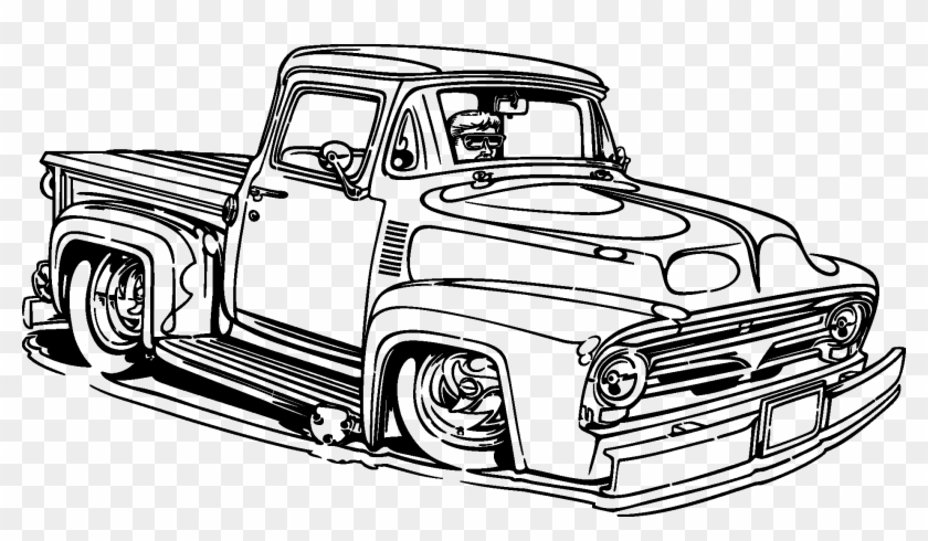 Transport, Classic Cars Silhouettes Vector Eps Free - Hot Rod Clip Art #891651