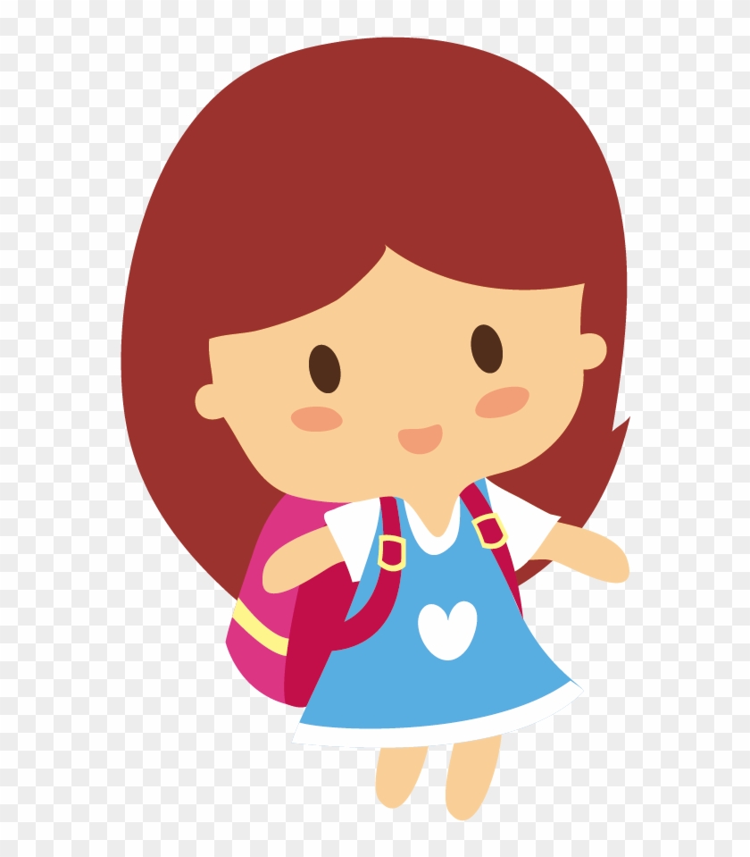 Cartoon Estudante Speech Balloon - Cartoon School Girl Png #891647