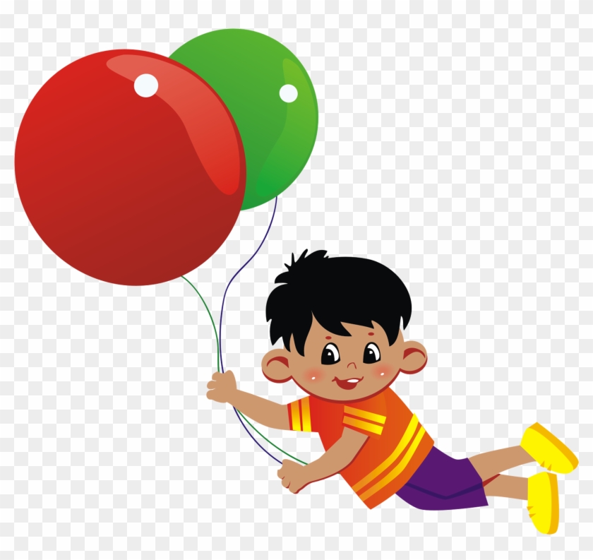 Children With Balloons - Child With Balloon Png #891665