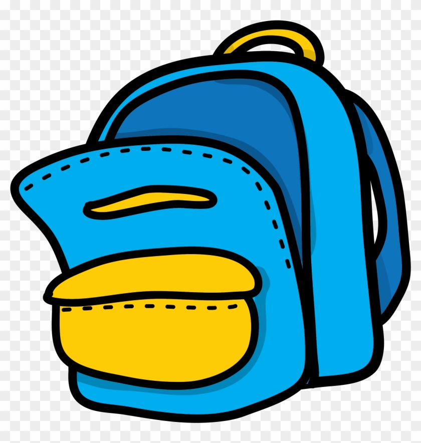 Blue & Yellow Backpack Clipart - Backpack #891677
