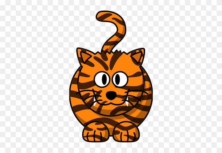 Kartun Kucing Harimau - Orange And Black Cat Cartoon #891749