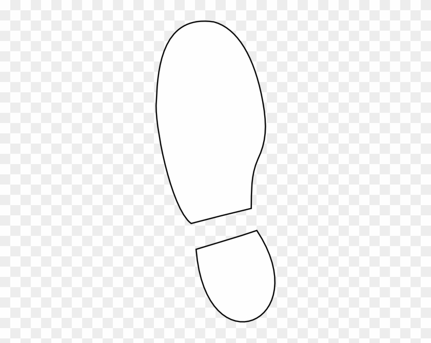 Shoe Print Outline Clip Art - White Shoe Print #891771