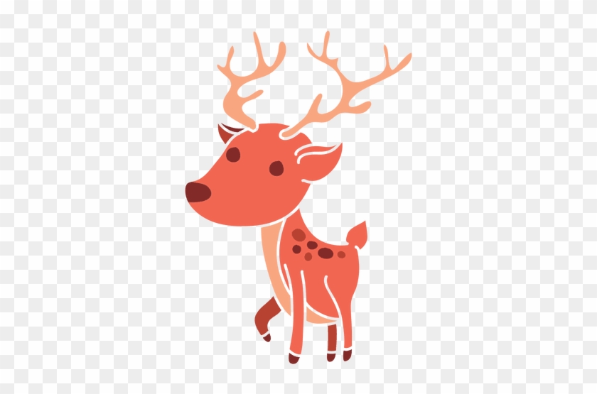 Reindeer Cartoon Standing 57 Transparent Png - Reno Silueta #891798