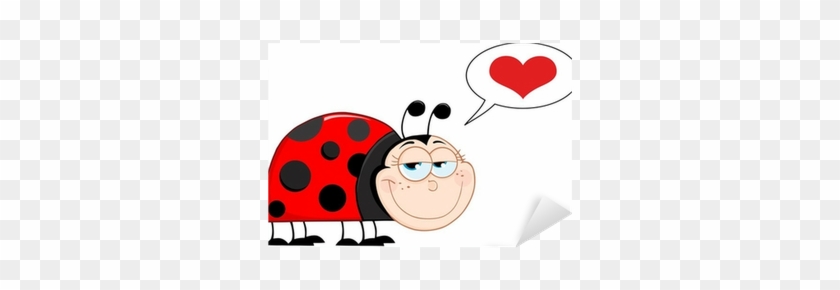 Happy Ladybug Mascot Cartoon Character With Speech - Smiling Ladybug #891817