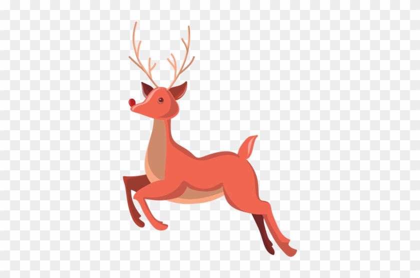 Reindeer Cartoon Jumping 06 Transparent Png - Reindeer Cartoon Logo Png #891826
