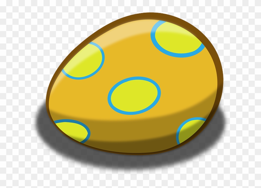 Dots Yellow, Orange, Free, Eggs, Egg, Easter, Circles, - Easter Egg Clip Art #891847