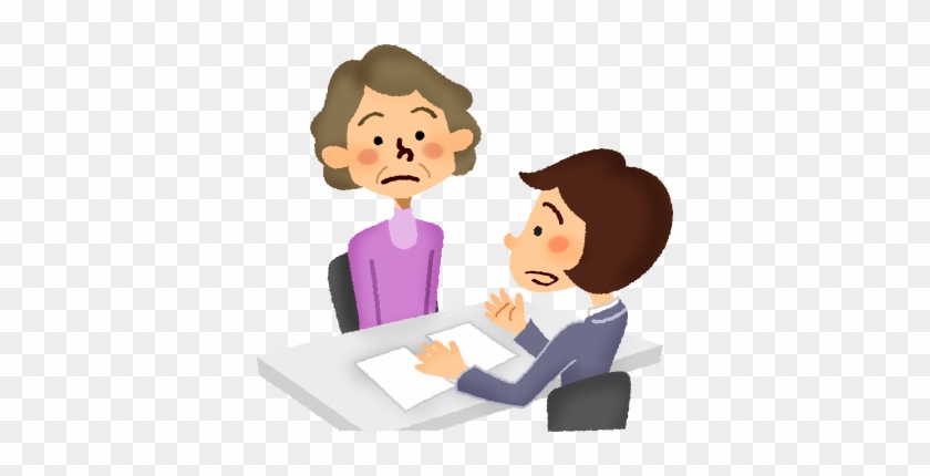 Senior Woman Having Consultation シニア イラスト 相談 フリー Free Transparent Png Clipart Images Download